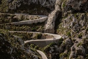 Carretera de montaña de Mallorca