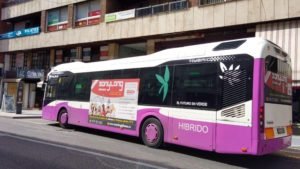 Autobús urbano, forma parte del transporte de Palencia