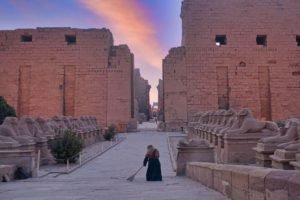 Avenida de las Esfinges, principal acceso al Templo de Karnak
