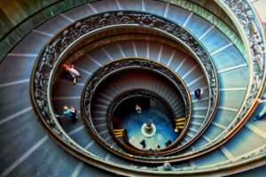 Escaleras de Giusppe Momo a la salida de los Museos Vaticanos