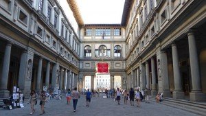 Galería de los Uffizi, el museo de arte más importante de Florencia.