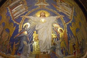 Mosaico en el interior de la Basílica del Sagrado Corazón de París
