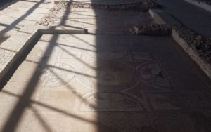 Mosaico de la Metamorfosis, primer hallazgo del Parque Arqueológico de Carranque