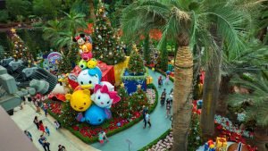 Jardines de la Bahía de Singapur adornados por Navidad