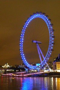 Noria London Eye de noche