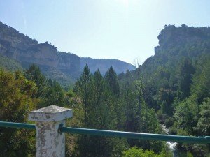 Vistas del Parque Natural del Alto Tajo desde el Puente del Martinete