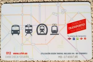 Tarjeta Multi para el transporte público de Madrid