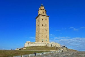 Torre de Hércules en La Coruña, el único faro romano del mundo que permanece en pie