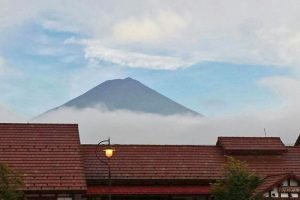 Silueta del Monte Fuji en verano