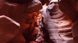Paredes rocosas de Upper Antelope Canyon, la zona más visitada del Cañón del Antílope