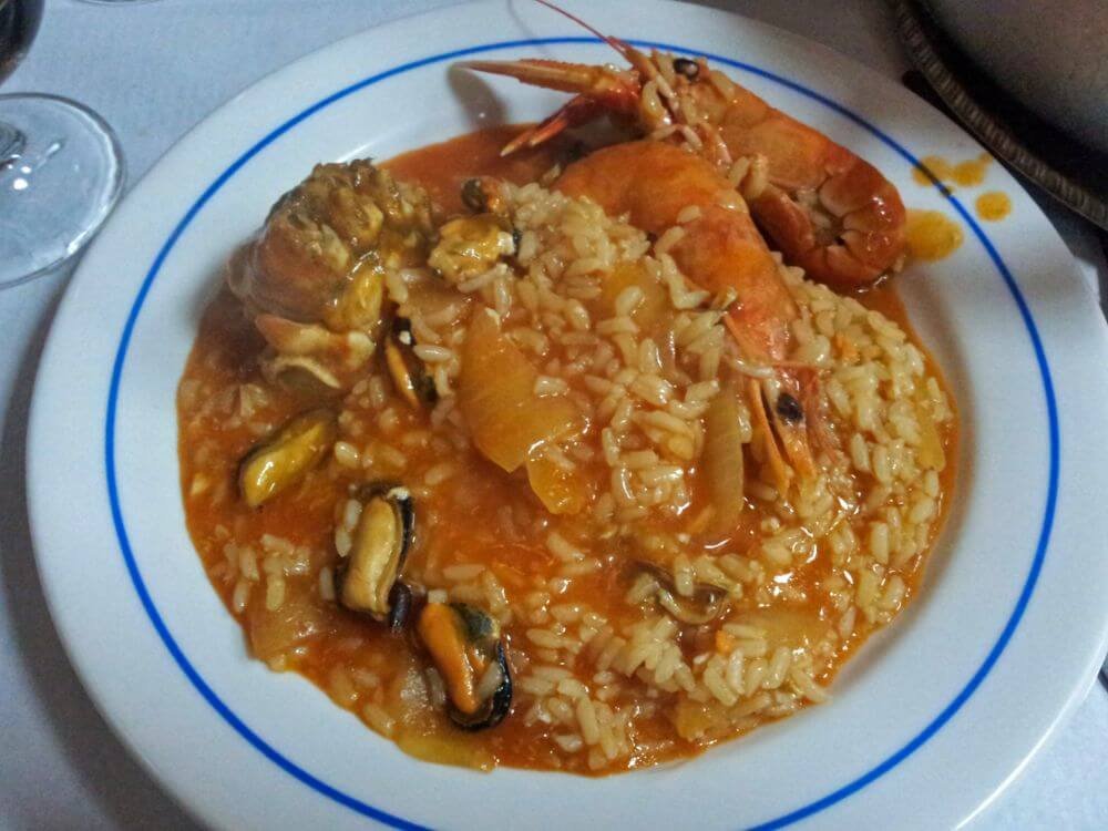 Arroz caldoso con marisco, uno de los platos típicos de la gastronomía de Lisboa